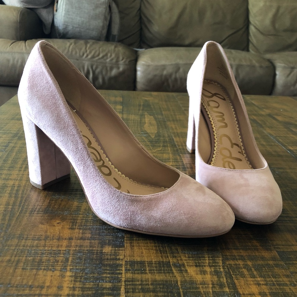 Pink Suede Heels